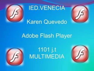 IED.VENECIA
Karen Quevedo
Adobe Flash Player
1101 j.t
MULTIMEDIA
 