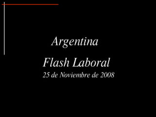 Argentina  Flash Laboral 25 de Noviembre de 2008 