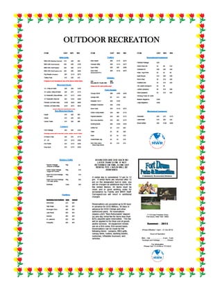 OUTDOOR RECREATION
 