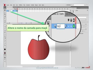 Altere o nome da camada para maçã