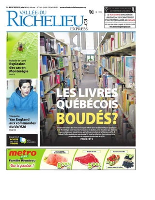 Palmarès 2014 des bibliothèques publiques du Québec - Livres québécois boudés ? 