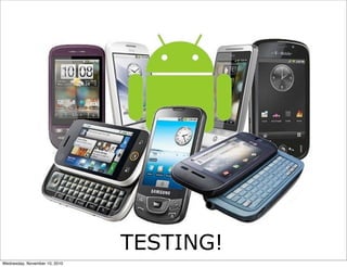 TESTING!
Wednesday, November 10, 2010
 