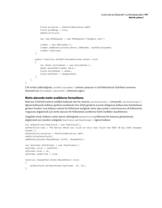 Adobe Flash as3 actionscript 3 ile programlama türkçe