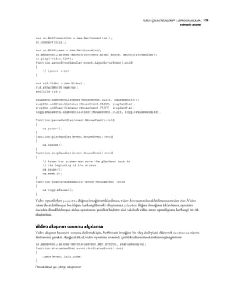 Adobe Flash as3 actionscript 3 ile programlama türkçe