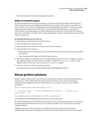 Adobe Flash as3 actionscript 3 ile programlama türkçe