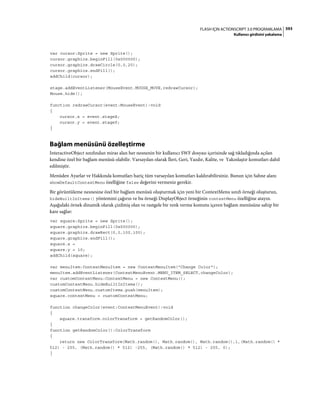 Adobe Flash as3 actionscript 3 ile programlama türkçe