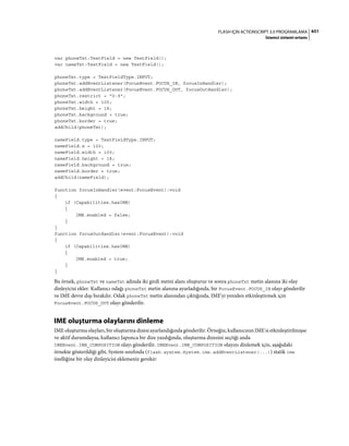 Adobe Flash as3 actionscript 3 ile programlama türkçe