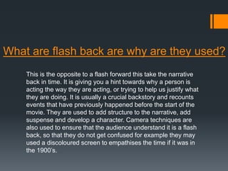 Flashbacks and flash forwards | PPTX