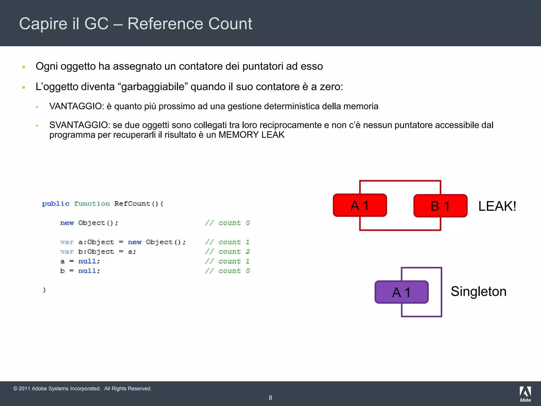 6GC – Pros and ConsConsumodirisorsecomputazionaliminimocostante per deciderequando far partireilprocessodi collection