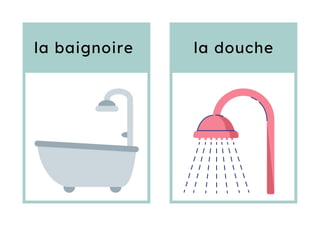 la douche
la baignoire
 