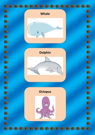 Whale
Dolphin
Octopus
 