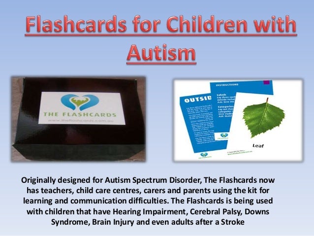 Flashcards for kids with autism