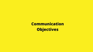 Communication
Objectives
 