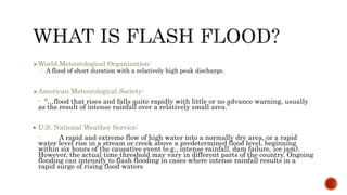 Flash Flood Disaster Like Situation Flood Pptx