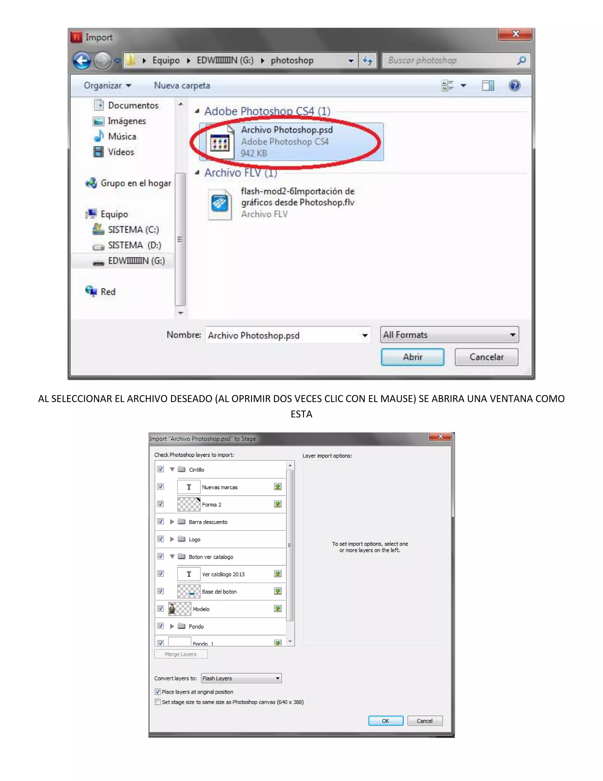 AL SELECCIONAR EL ARCHIVO DESEADO (AL OPRIMIR DOS VECES CLIC CON EL MAUSE) SE ABRIRA UNA VENTANA COMO
                                                 ESTA
 