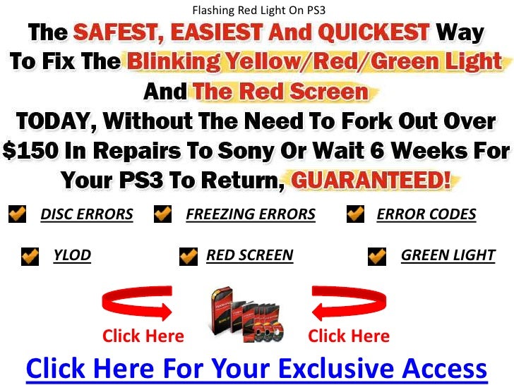 Flashing Red Light on PS3