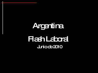 Argentina  Flash Laboral Junio de 2010 