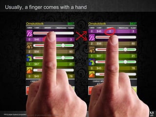Copyright 2009 Adobe Systems Incorporated.  All rights reserved.  Adobe confidential. Usually, a finger comes with a hand 