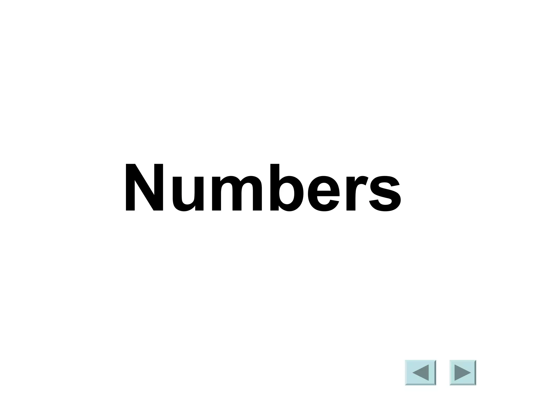 Numbers