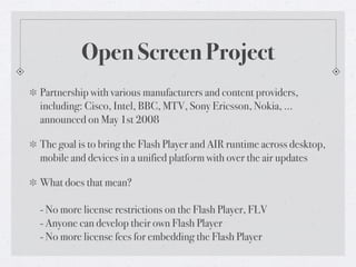 The Evolution of the Flash Platform | PDF
