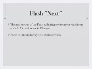 The Evolution of the Flash Platform | PDF
