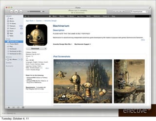 © 2011 EffectiveUI, Inc.



Tuesday, October 4, 11
 