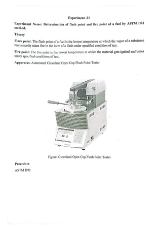 Flash point & Fire point determination lab manual.pdf