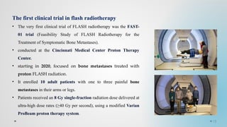 FLASH Radiotherapy , hot topic in medical physics | PPTX