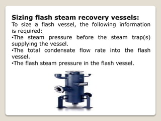 Flash steam and condensate recovery system | PPT