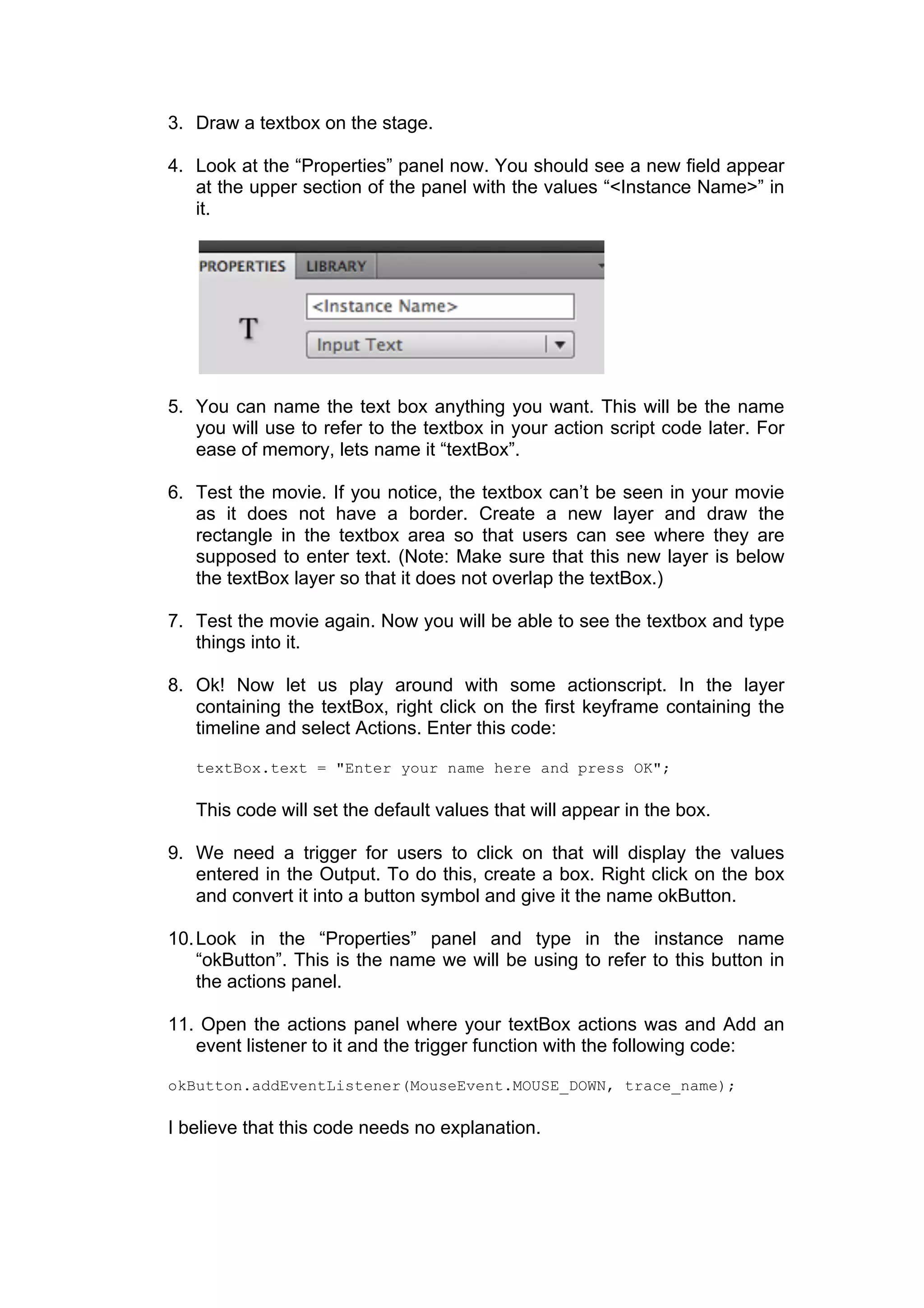Quick Step by Step Flash Tutorial