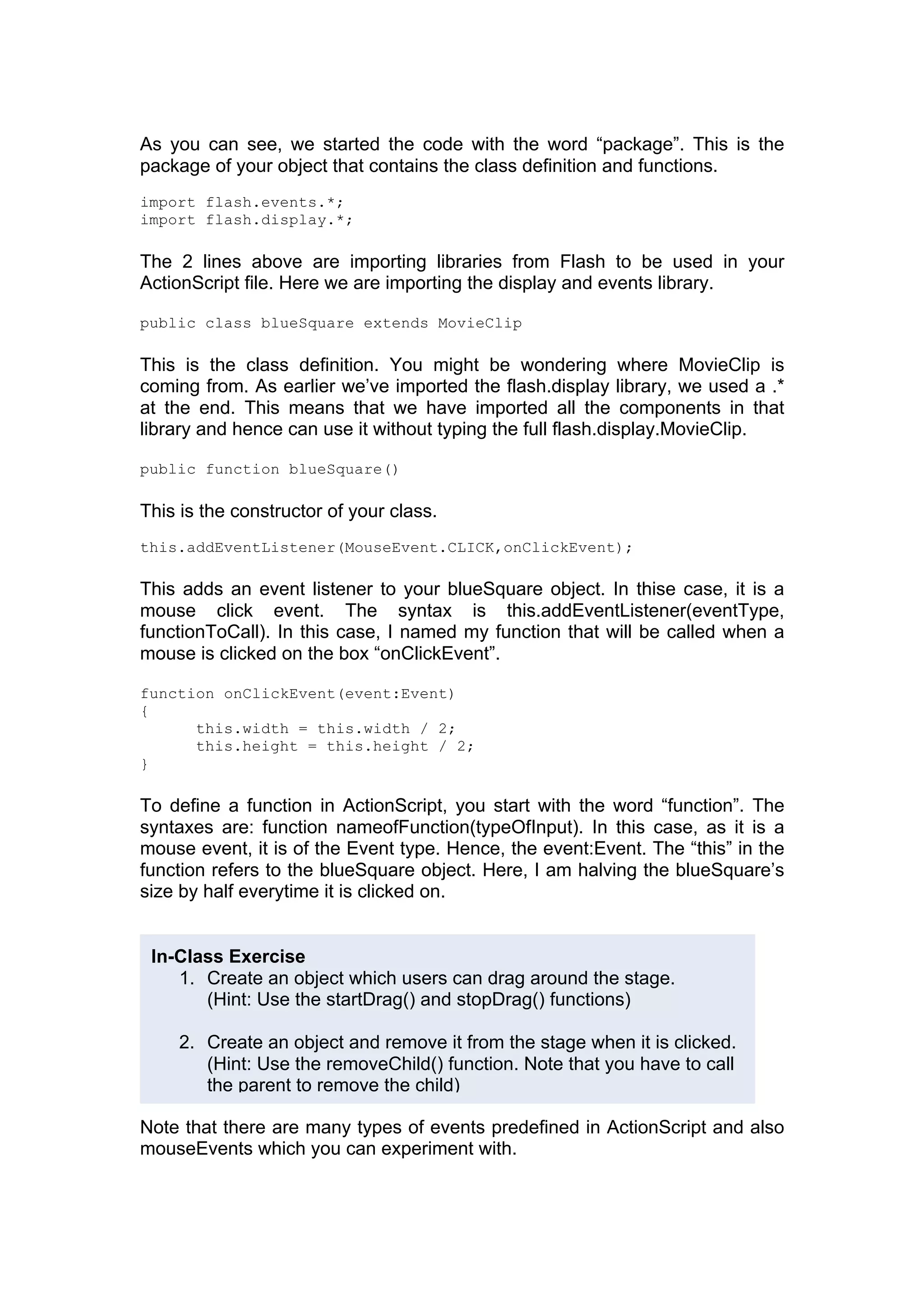 Quick Step by Step Flash Tutorial