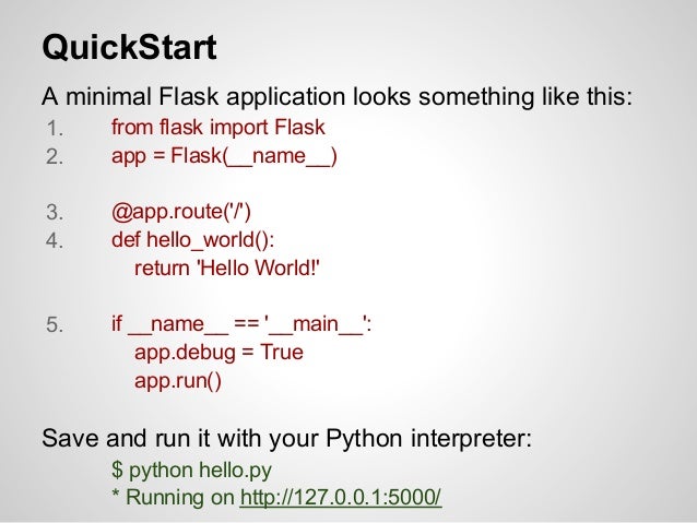 Flask Introduction - Python Meetup