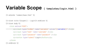 Intro to Jinja2 Templates - San Francisco Flask Meetup | PPT