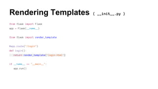 Intro to Jinja2 Templates - San Francisco Flask Meetup | PPT
