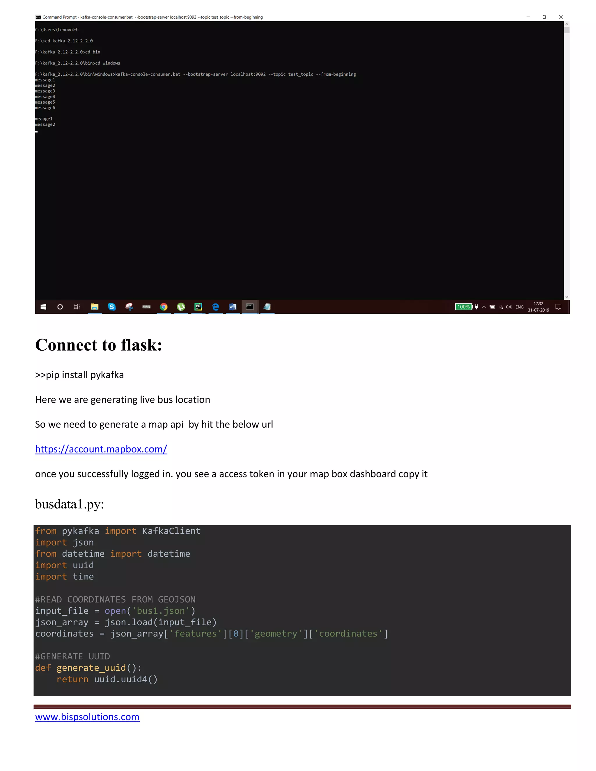 Flask Pykafka integration and Setup | PDF