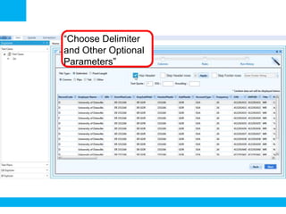 “Choose Delimiter
and Other Optional
Parameters”

 