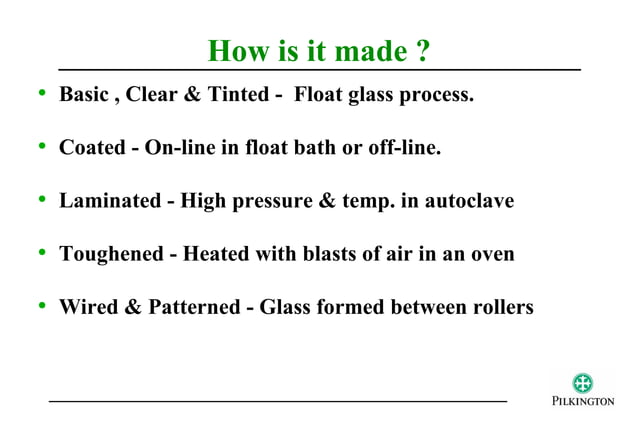 Flat glass products & float manufacture2007 | PPT