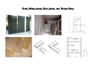 Flats, Miter Joints, Butt Joints, and Toggle Rails 