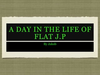 A DAY IN THE LIFE OF
      FLAT J.P
        By Jakob
 