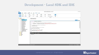 Development - Local SDK and IDE
Copyright © 2016 Syncfusion, Inc. All rights reserved.
 