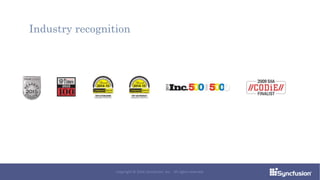 Industry recognition
Copyright © 2016 Syncfusion, Inc. All rights reserved.
 