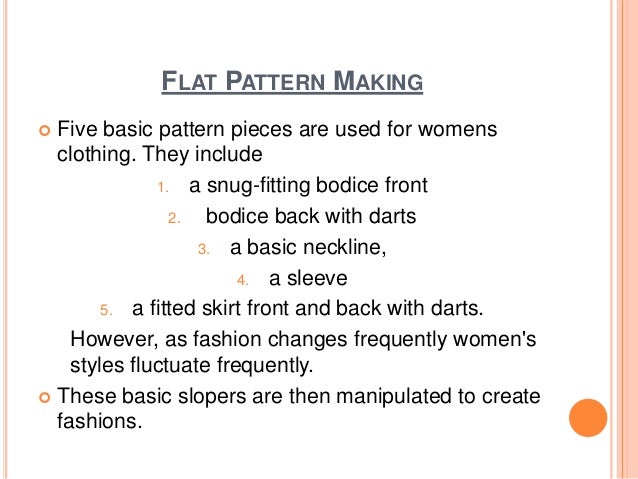 Flat pattern