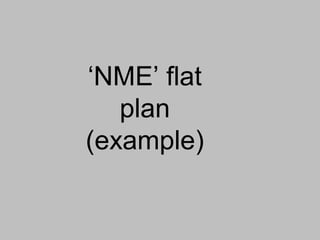 ‘NME’ flat
   plan
(example)
 