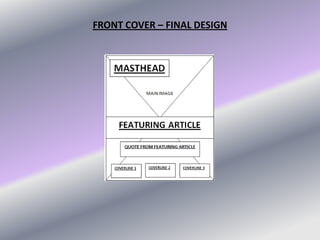 FRONT COVER – FINAL DESIGN
 
