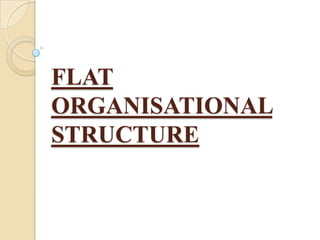 FLAT
ORGANISATIONAL
STRUCTURE
 