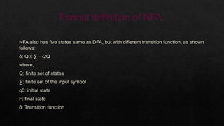 DFA AND NFA