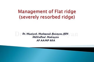 Flat ridge management
