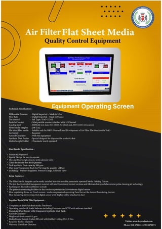 Flat Sheet Media Air Filter Test Rig.... | PDF