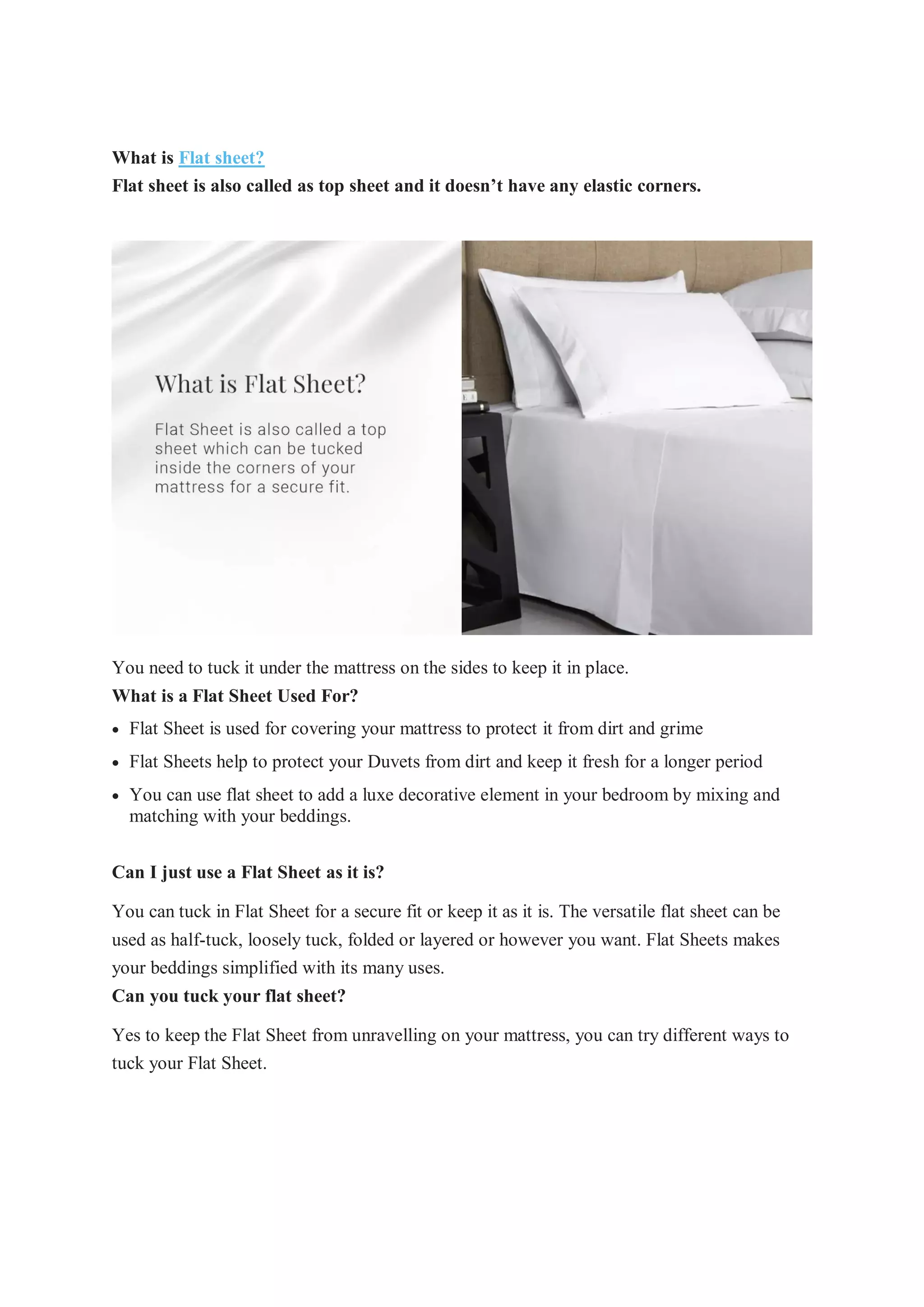 FLAT SHEET VS FITTED SHEET