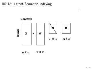 IIR 18: Latent Semantic Indexing
56 / 60
 